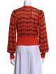 Ramy Brook Printed V-Neck Sweater