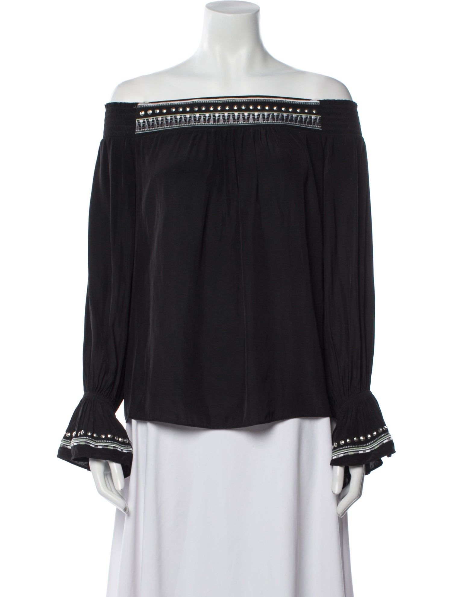 Ramy Brook Off-The-Shoulder Long Sleeve Blouse