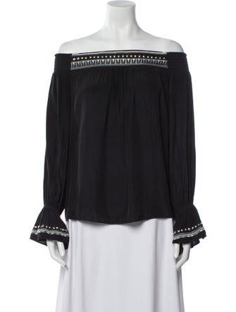 Ramy Brook Off-The-Shoulder Long Sleeve Blouse