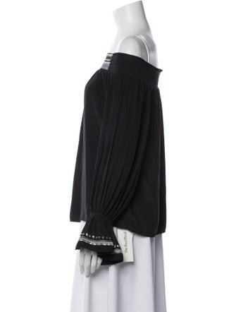 Ramy Brook Off-The-Shoulder Long Sleeve Blouse