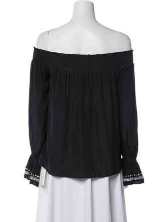 Ramy Brook Off-The-Shoulder Long Sleeve Blouse