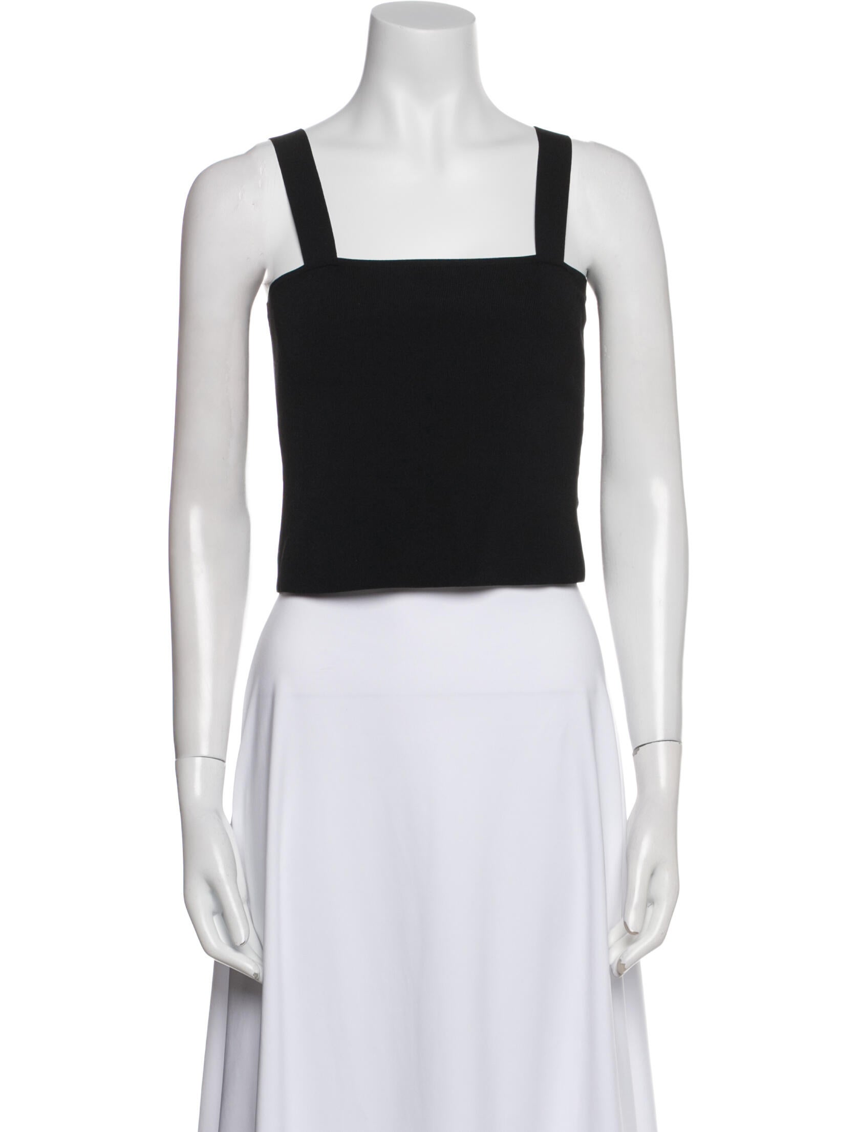 Ramy Brook Square Neckline Sleeveless Crop Top