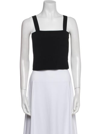 Ramy Brook Square Neckline Sleeveless Crop Top