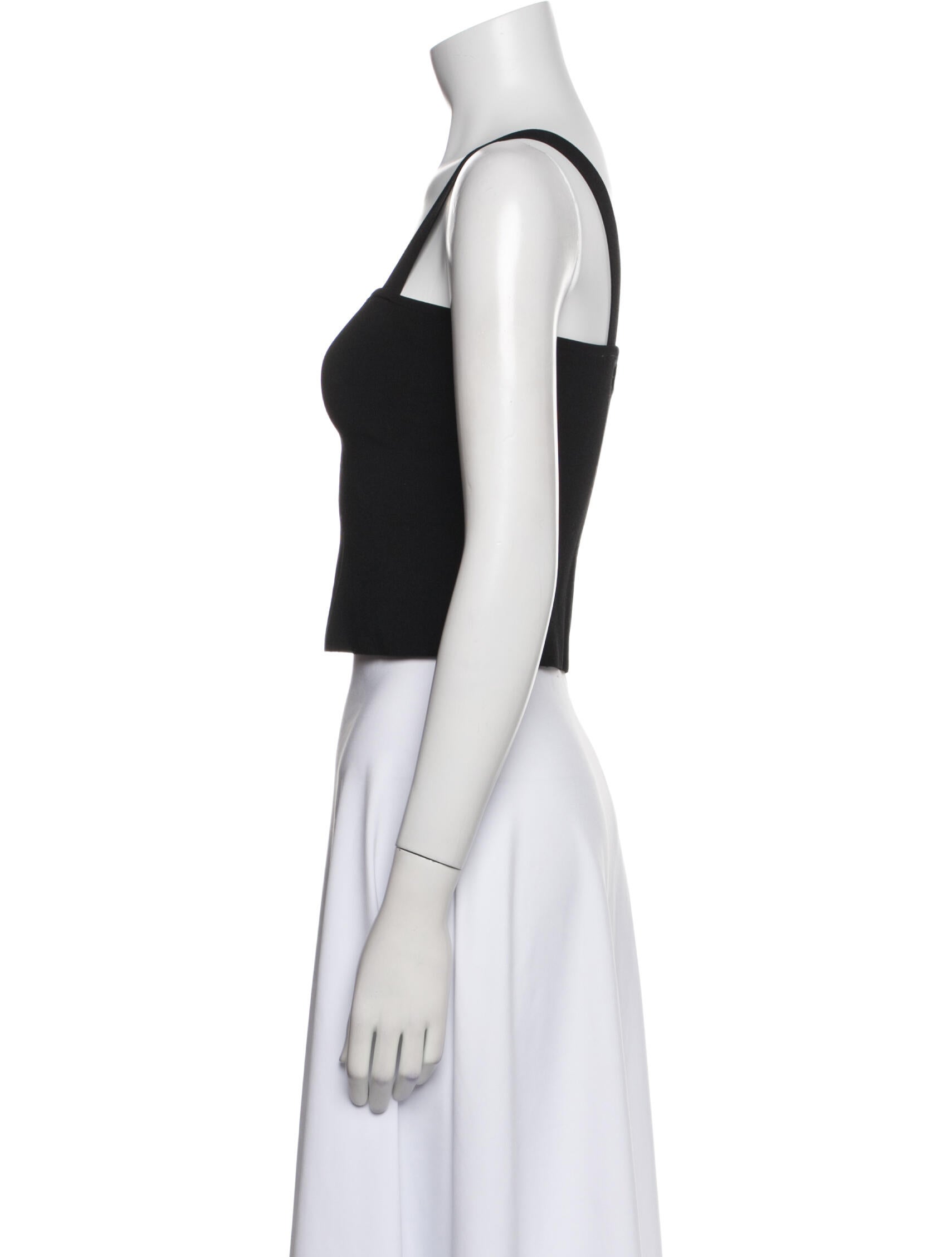 Ramy Brook Square Neckline Sleeveless Crop Top