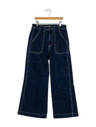 Ramy Brook Mid-Rise Wide Leg Jeans