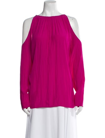 Ramy Brook Bateau Neckline Long Sleeve Blouse