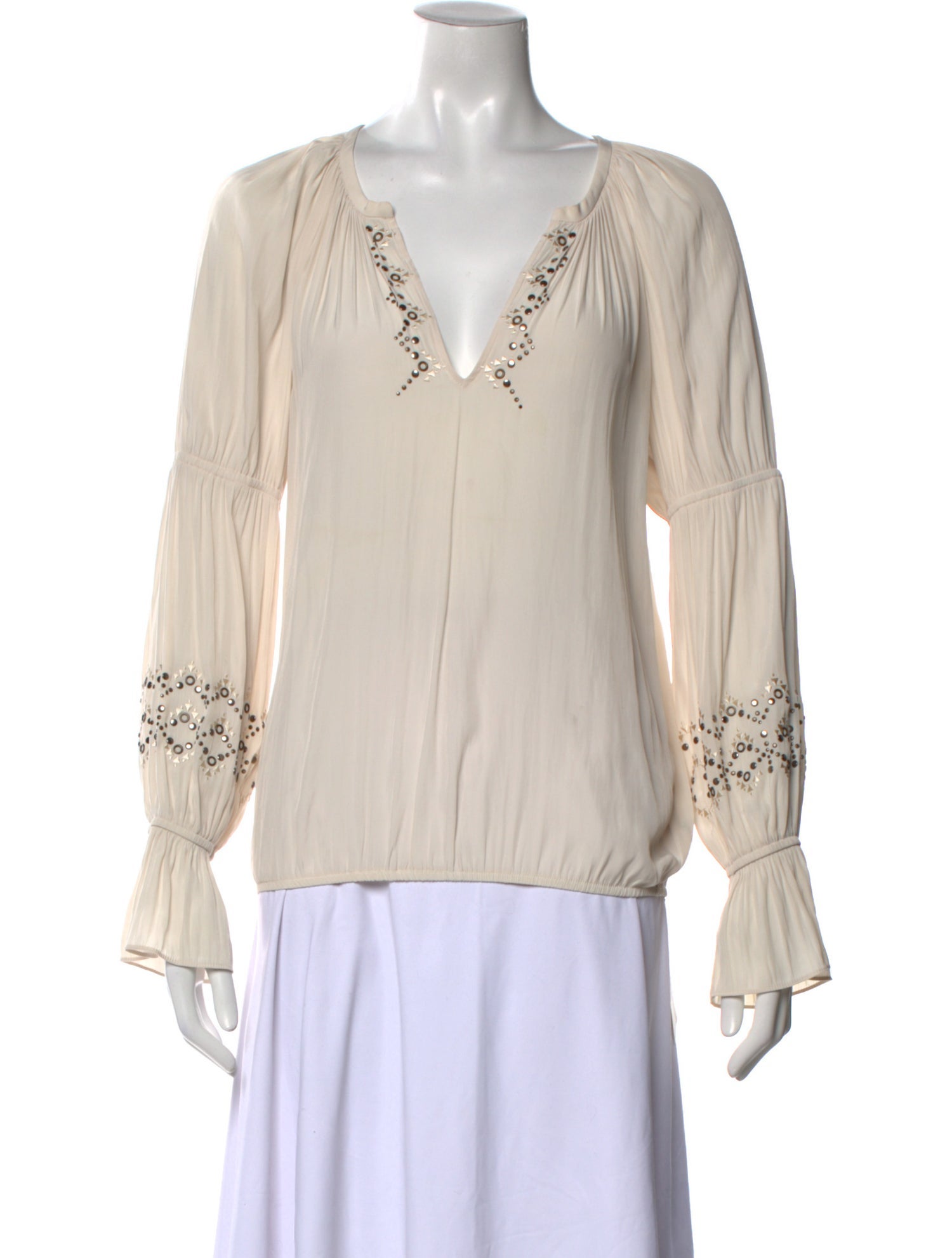 Ramy Brook V-Neck Long Sleeve Blouse