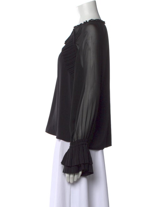 Ramy Brook Crew Neck Long Sleeve Blouse