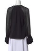 Ramy Brook Crew Neck Long Sleeve Blouse