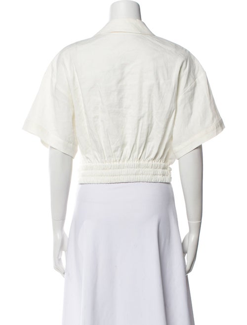 Ramy Brook Linen Short Sleeve Crop Top