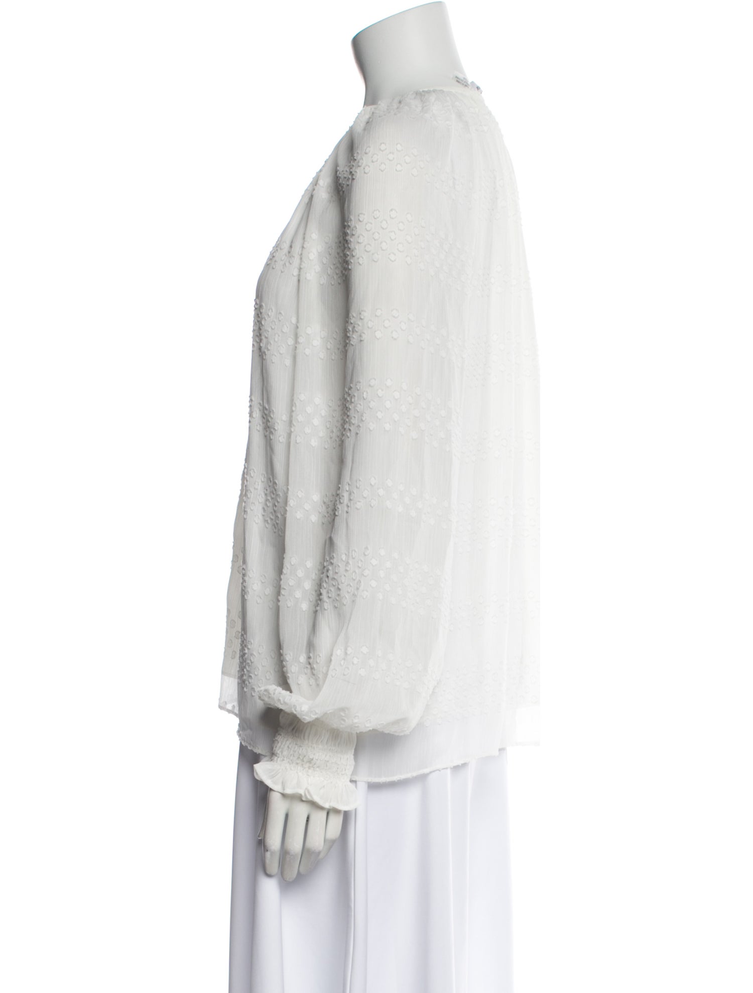 Ramy Brook Crew Neck Long Sleeve Blouse