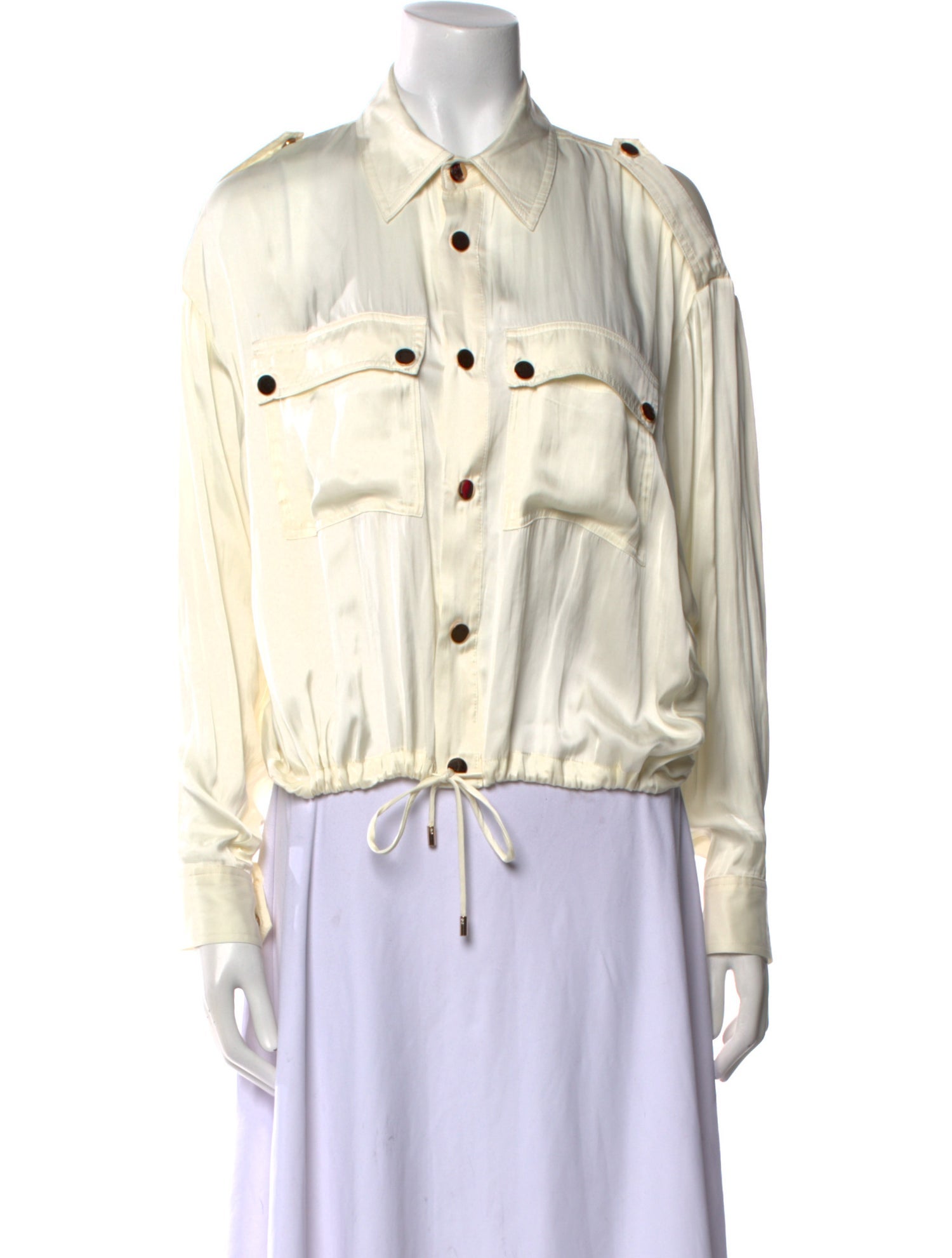 Ramy Brook Long Sleeve Button-Up Top