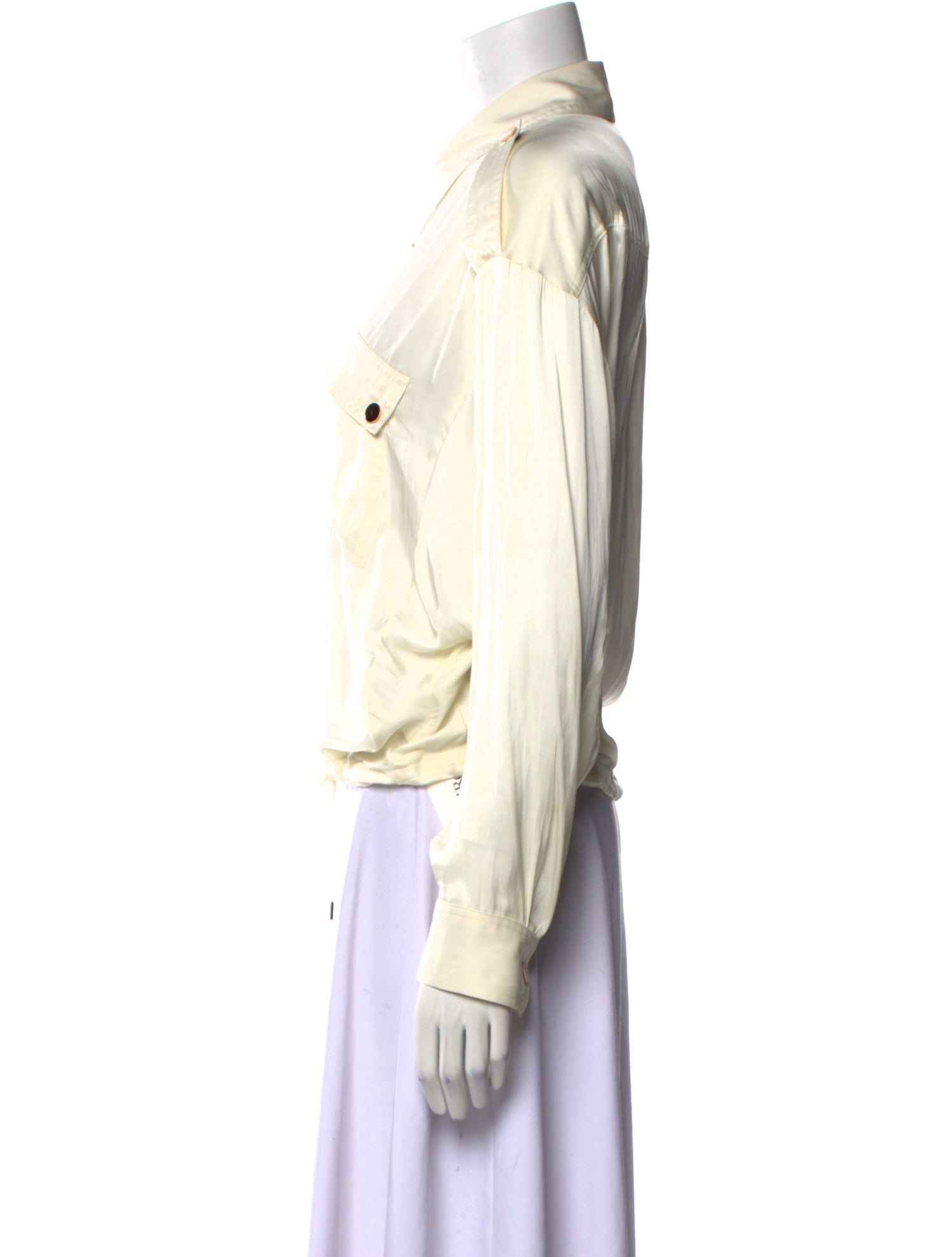 Ramy Brook Long Sleeve Button-Up Top