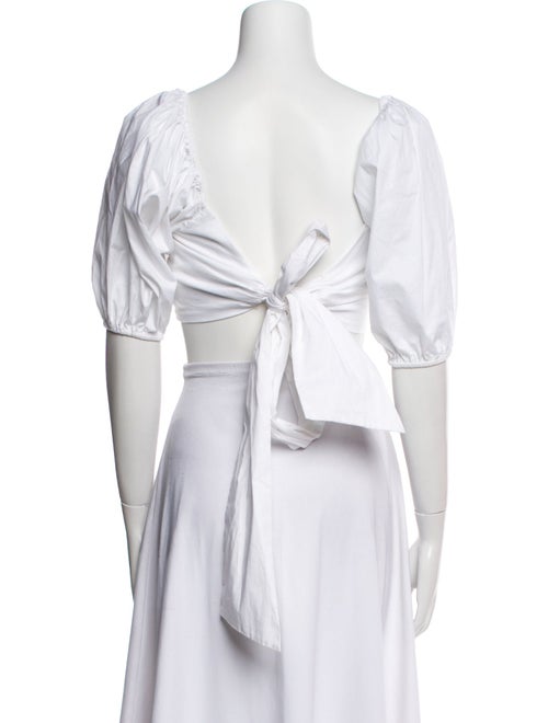 Ramy Brook Striped Square Neckline Crop Top