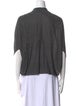 Ramy Brook V-Neck Three-Quarter Sleeve Crop Top