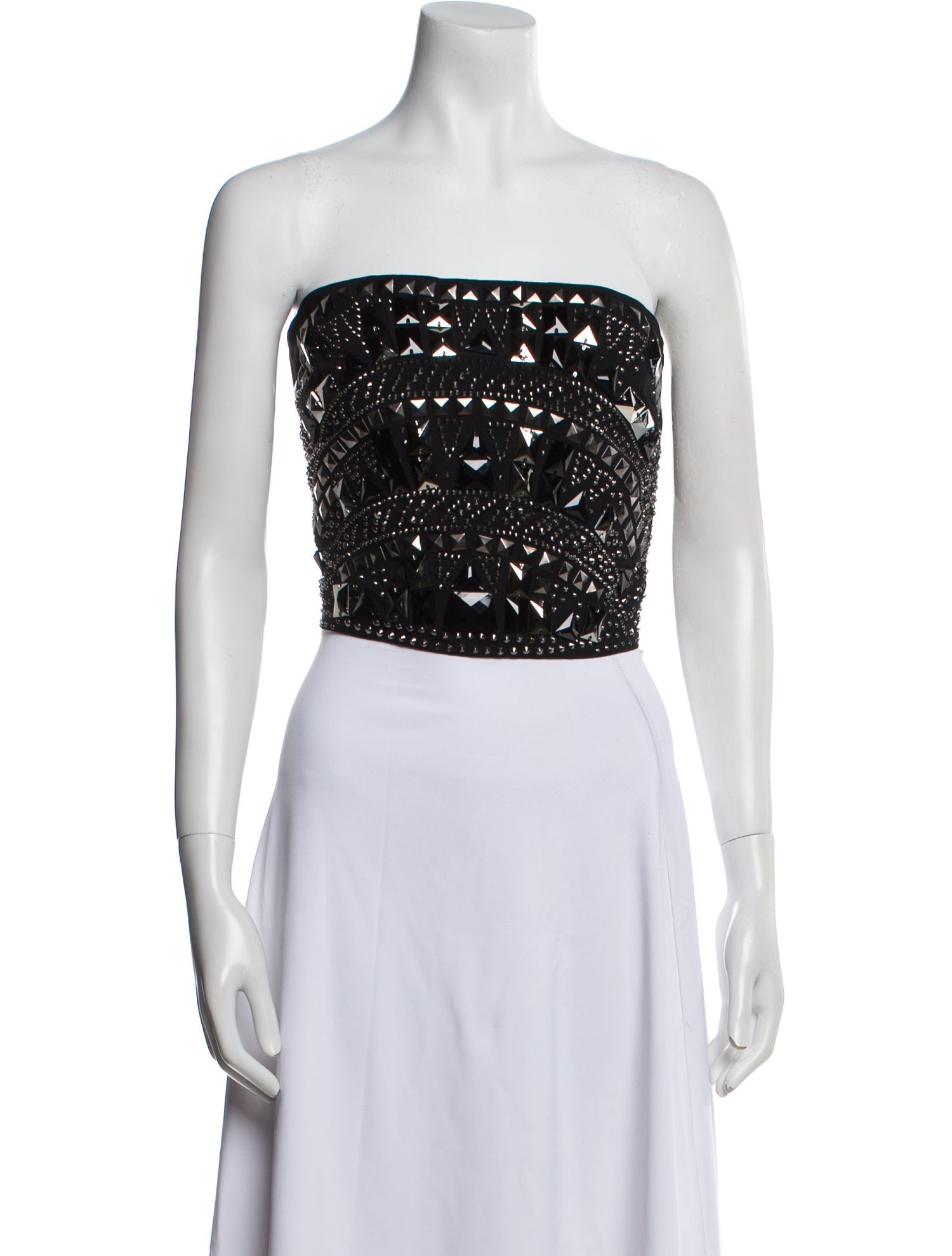 Ramy Brook Patterned Strapless Crop Top w/ Tags