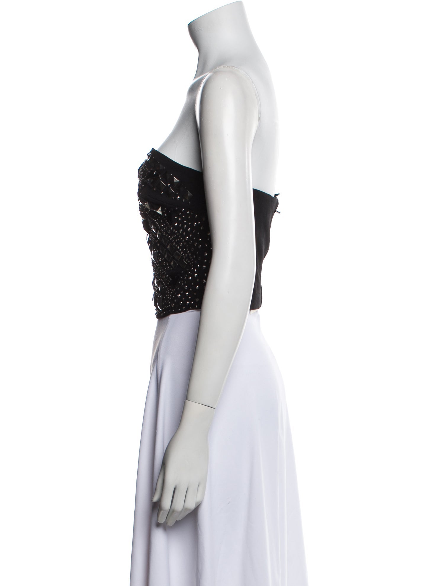 Ramy Brook Patterned Strapless Crop Top w/ Tags