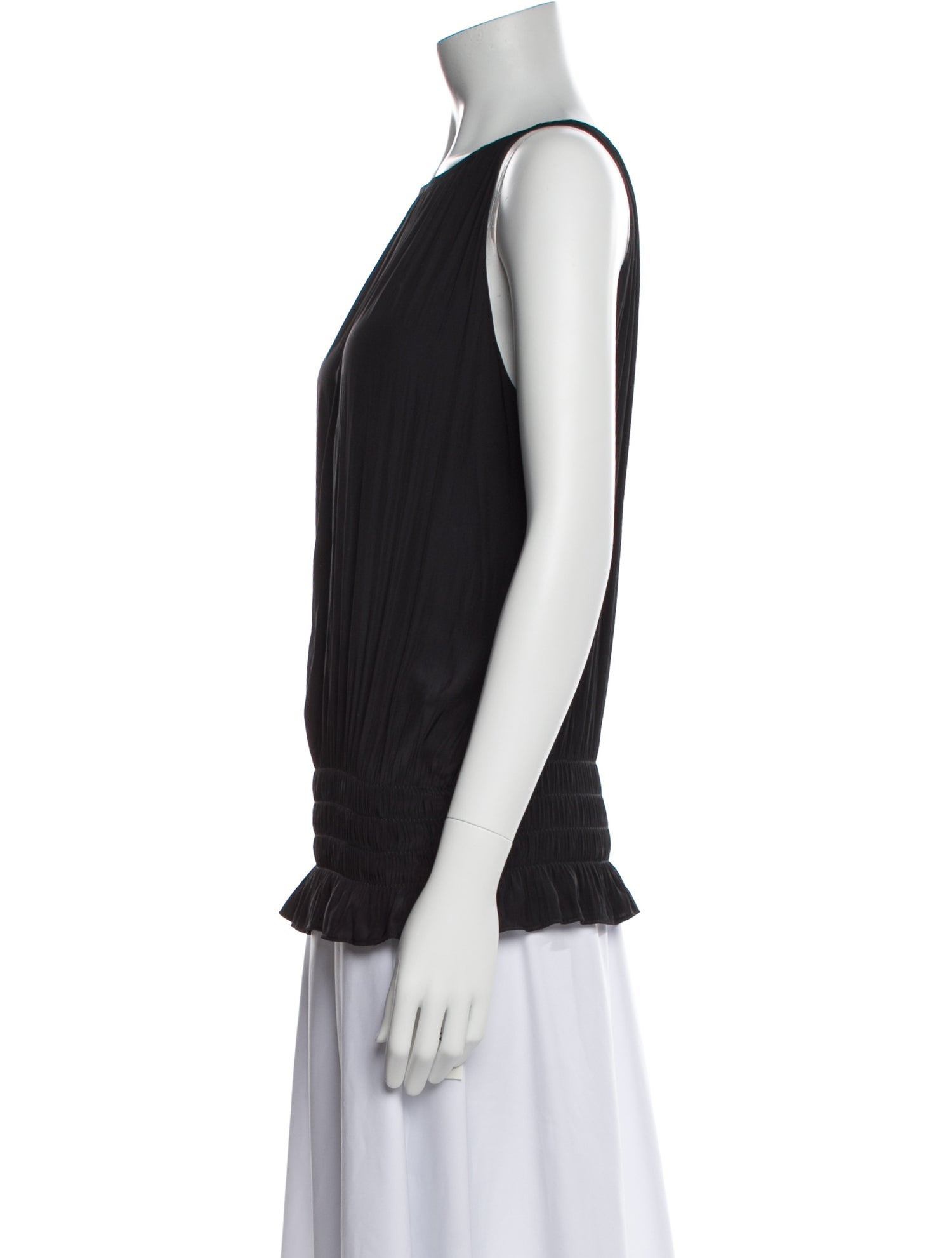 Ramy Brook Bateau Neckline Sleeveless Blouse