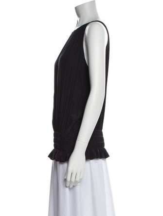 Ramy Brook Bateau Neckline Sleeveless Blouse