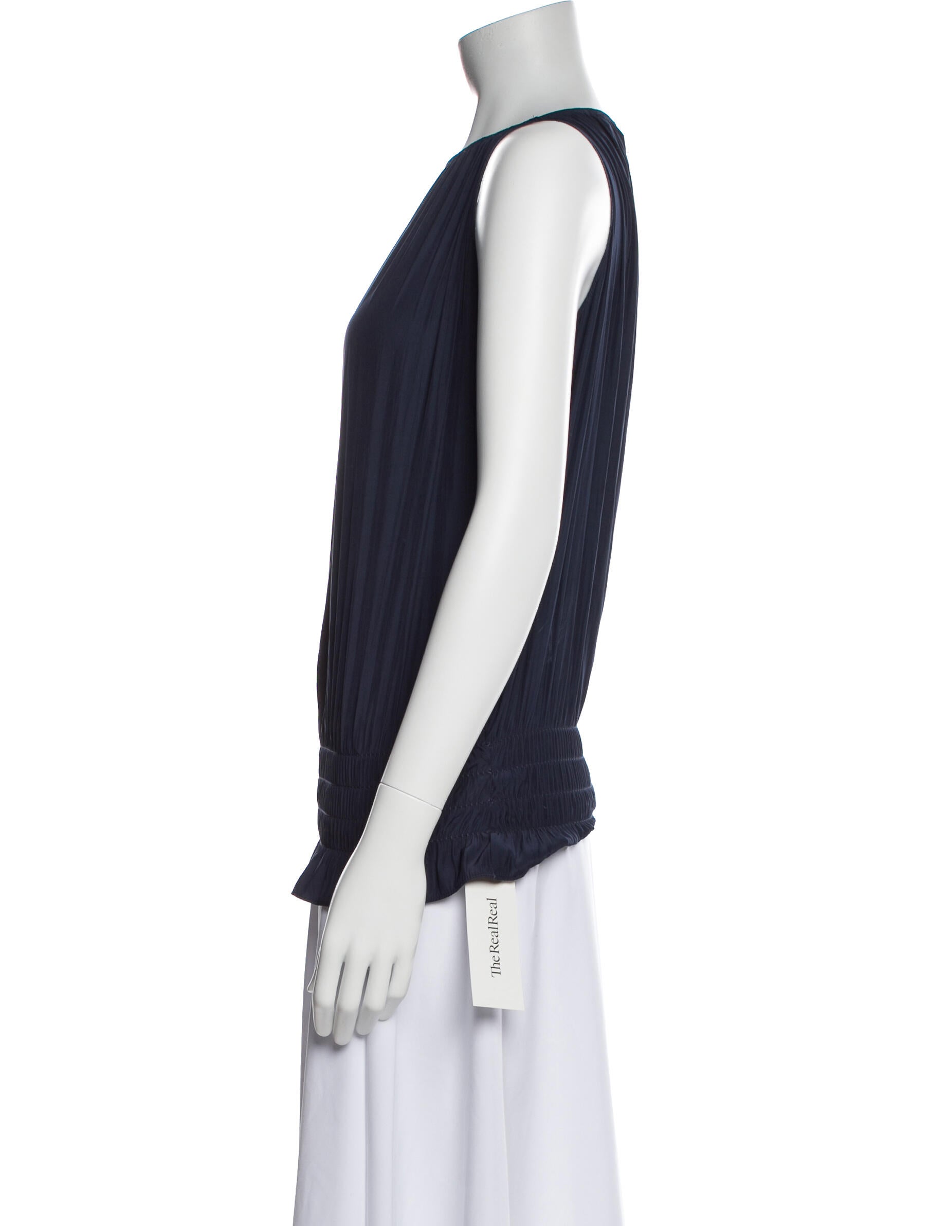 Ramy Brook Bateau Neckline Sleeveless Blouse