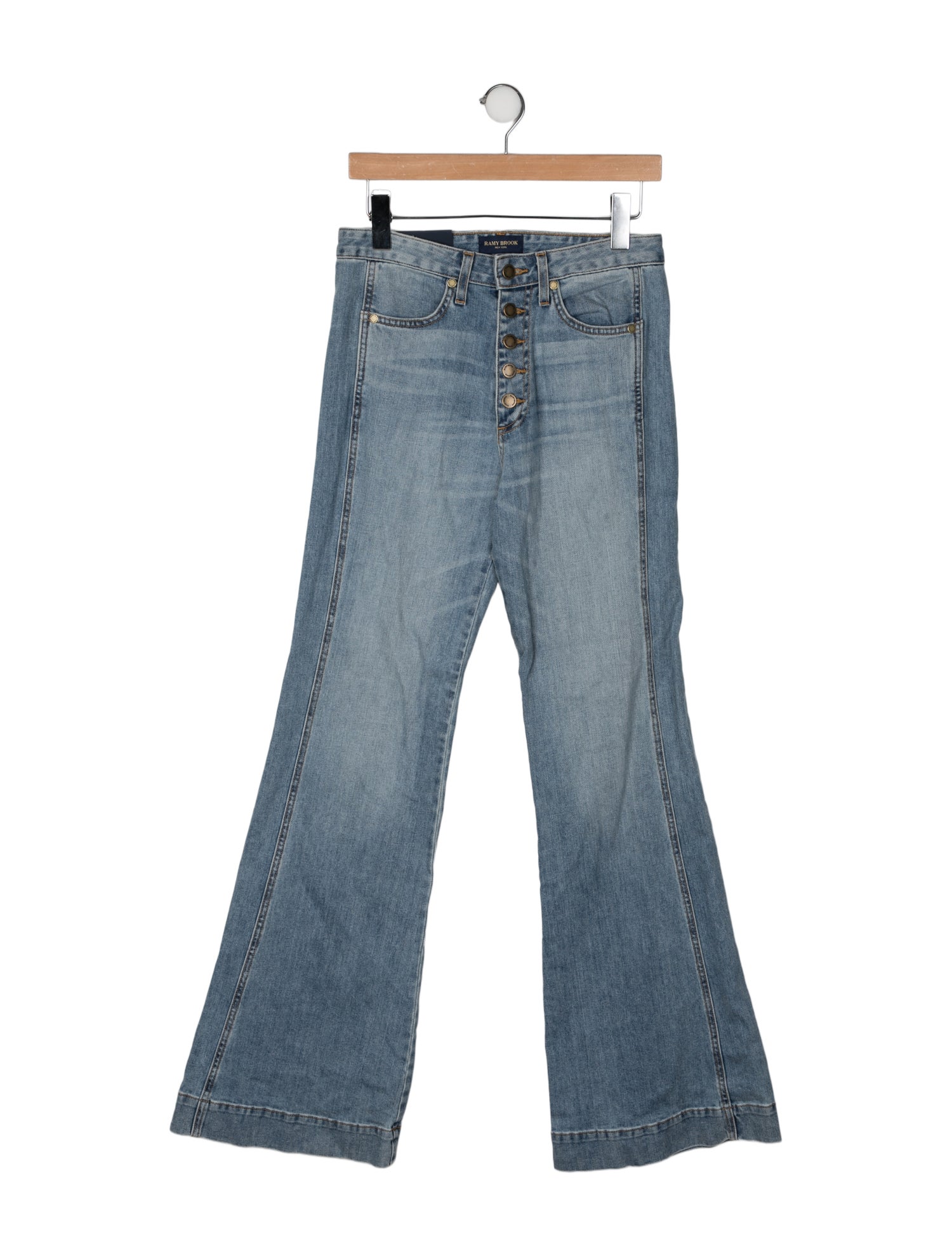 Ramy Brook Mid-Rise Wide Leg Jeans