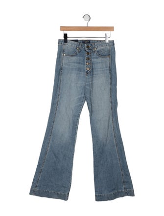 Ramy Brook Mid-Rise Wide Leg Jeans