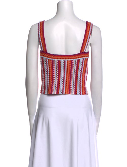 Ramy Brook Striped Square Neckline Crop Top