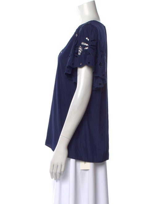 Ramy Brook V-Neck Short Sleeve Blouse