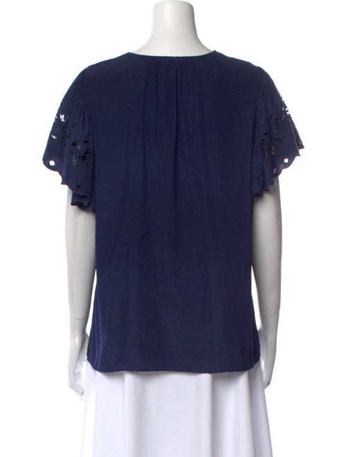 Ramy Brook V-Neck Short Sleeve Blouse