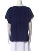 Ramy Brook V-Neck Short Sleeve Blouse