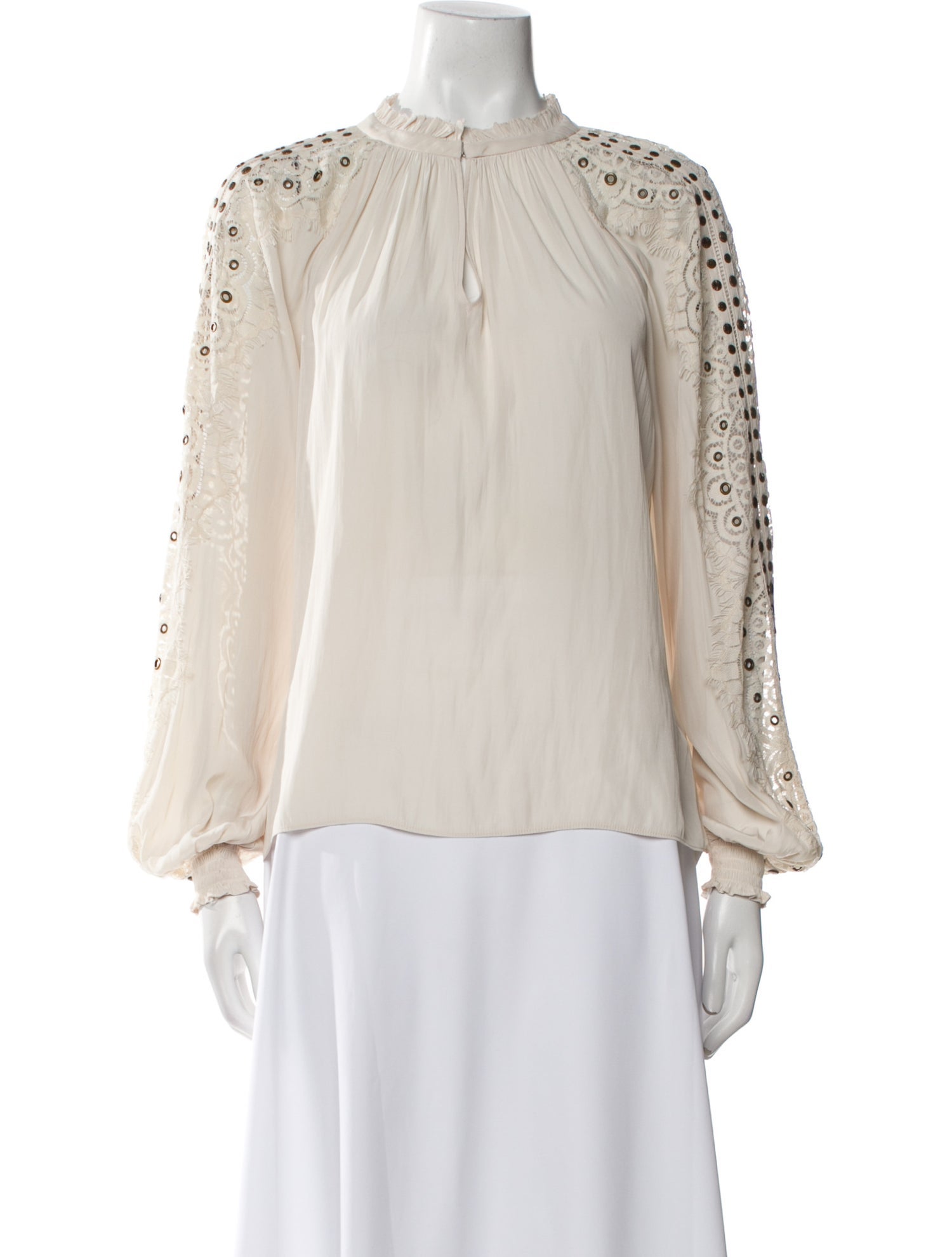 Ramy Brook Mock Neck Long Sleeve Blouse