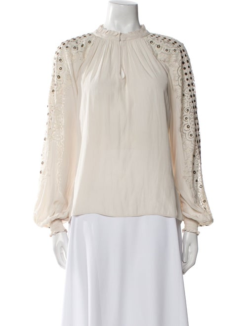 Ramy Brook Mock Neck Long Sleeve Blouse