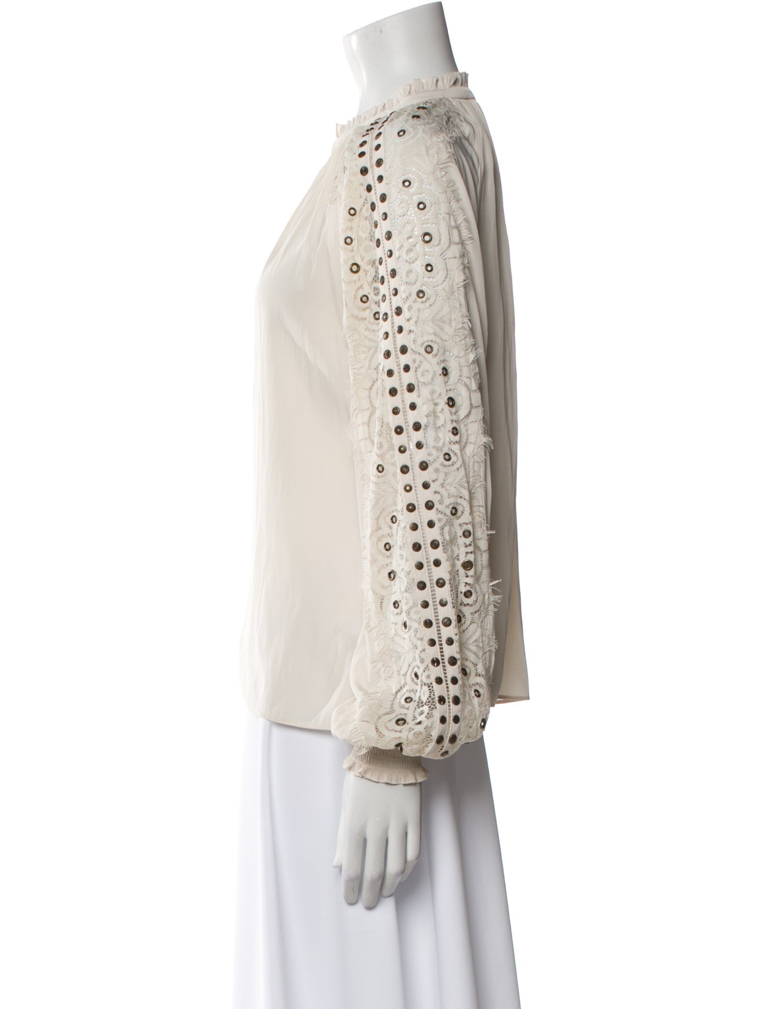 Ramy Brook Mock Neck Long Sleeve Blouse