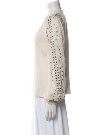 Ramy Brook Mock Neck Long Sleeve Blouse