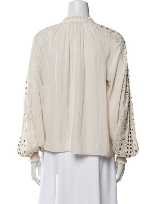Ramy Brook Mock Neck Long Sleeve Blouse