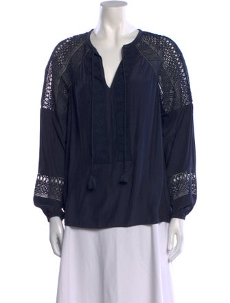 Ramy Brook V-Neck Long Sleeve Blouse