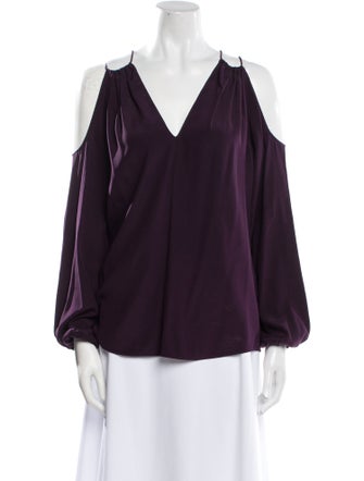 Ramy Brook Silk V-Neck Blouse