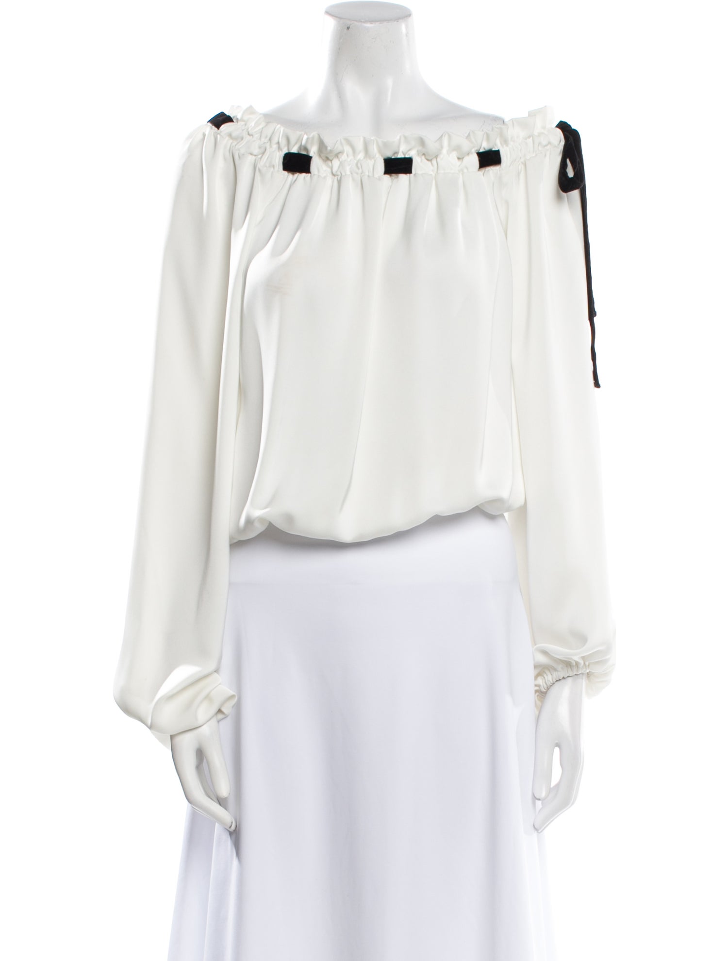 Ramy Brook Square Neckline Long Sleeve Crop Top