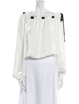 Ramy Brook Square Neckline Long Sleeve Crop Top