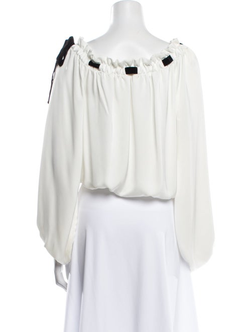 Ramy Brook Square Neckline Long Sleeve Crop Top