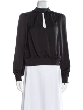 Ramy Brook Mock Neck Long Sleeve Sweatshirt