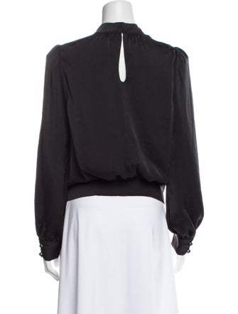 Ramy Brook Mock Neck Long Sleeve Sweatshirt