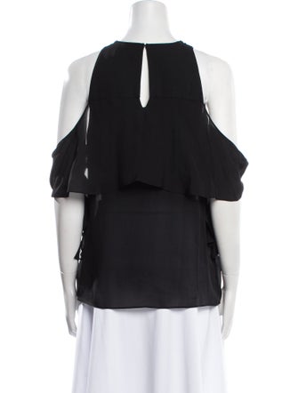 Ramy Brook Silk Crew Neck Blouse