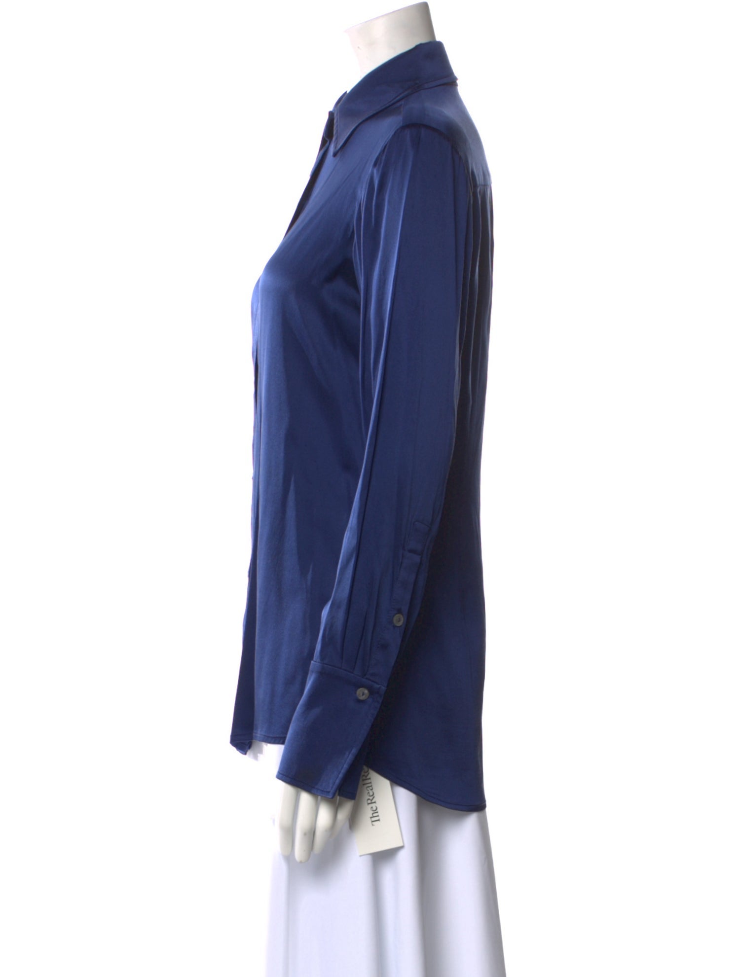 Ramy Brook Silk Long Sleeve Button-Up Top