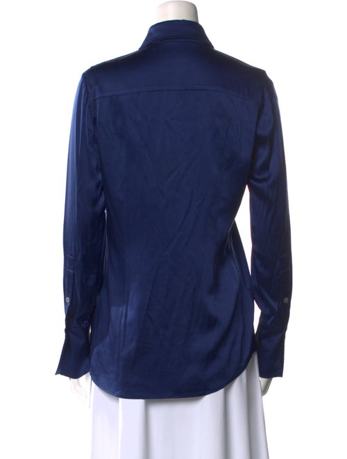 Ramy Brook Silk Long Sleeve Button-Up Top