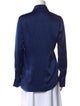 Ramy Brook Silk Long Sleeve Button-Up Top