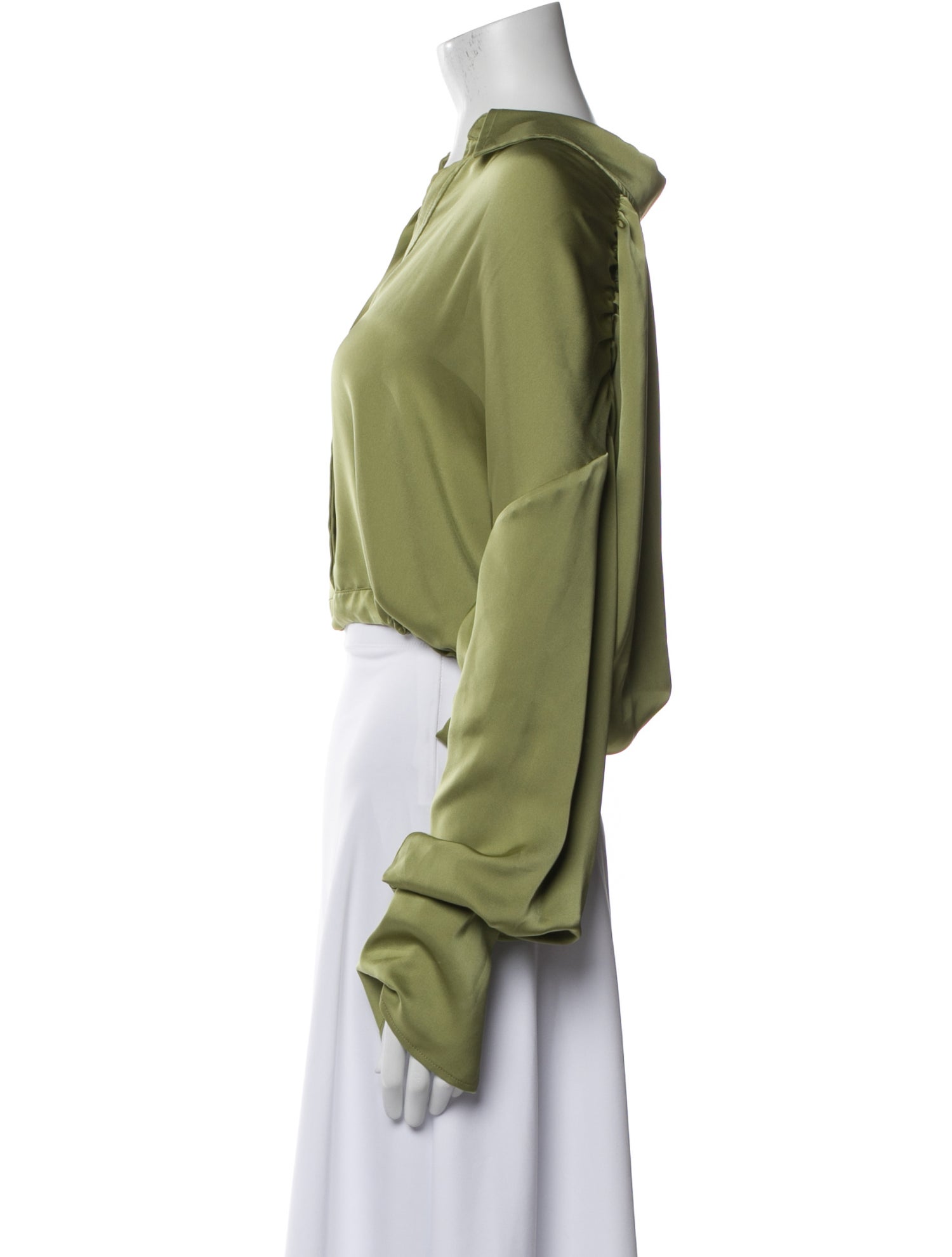 Ramy Brook V-Neck Long Sleeve Crop Top