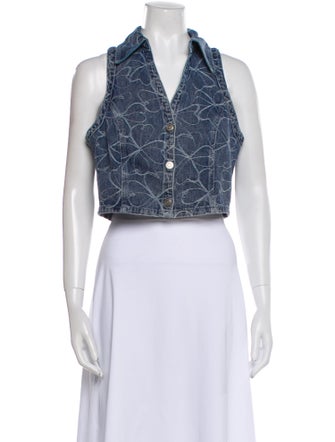 Ramy Brook Paisley Print Sleeveless Crop Top