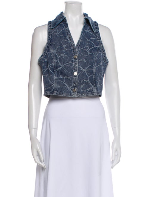 Ramy Brook Paisley Print Sleeveless Crop Top