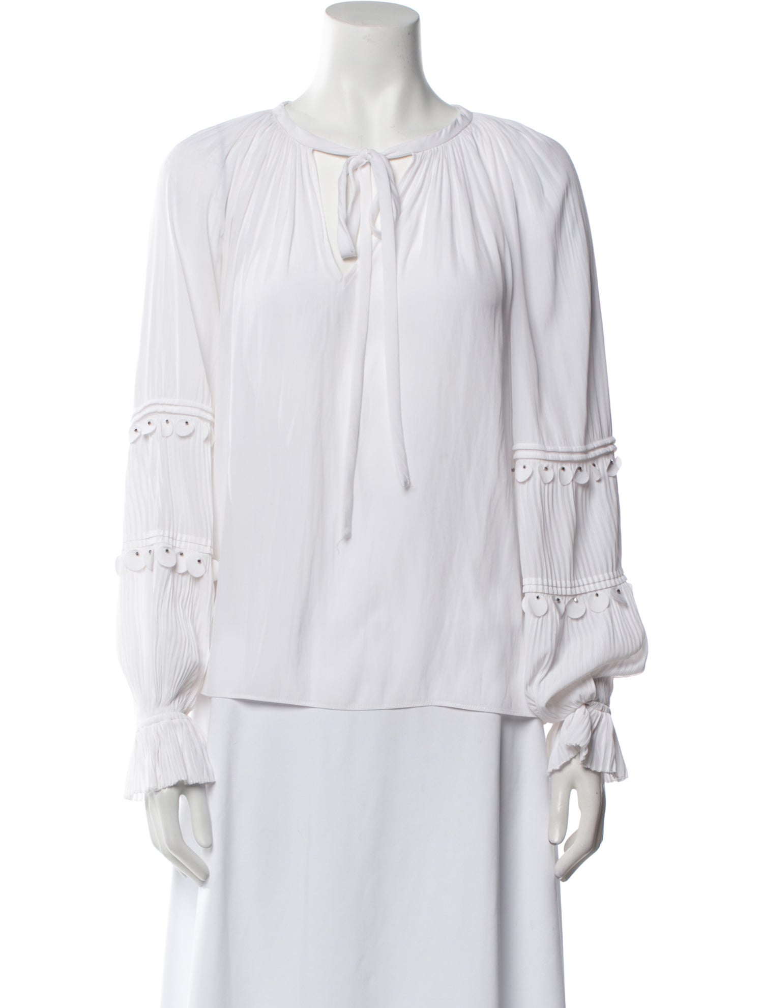 Ramy Brook Tie Neck Long Sleeve Blouse